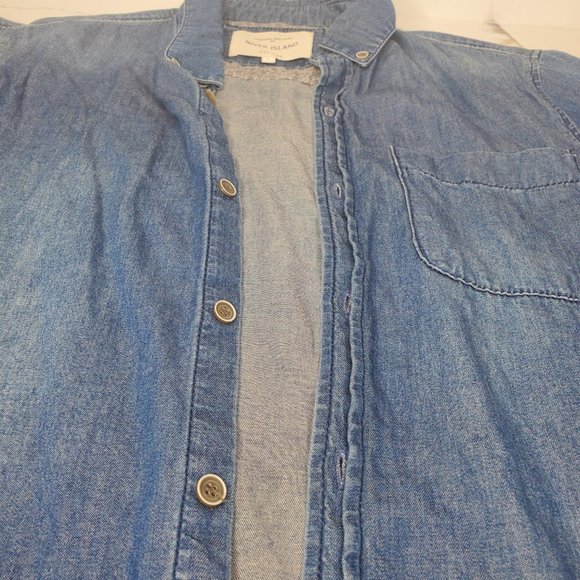 River Island Denim Button Down - Picture 5 of 11